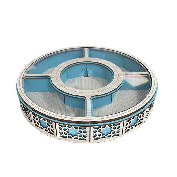 Wooden nut Box turquoise