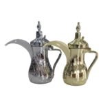 Chrom & stainless steel Arabic coffee pot